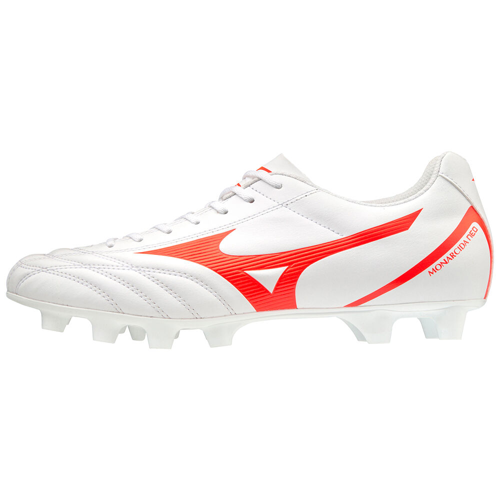 Mens Mizuno Monarcida Neo Select Soccer Cleats White/Coral Philippines (SPRGKL125)